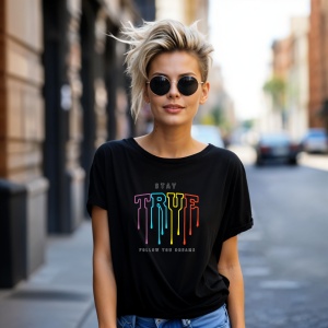 Tricou Stray true follow you dreams Negru, Copii | Dama | Barbat - Img 9