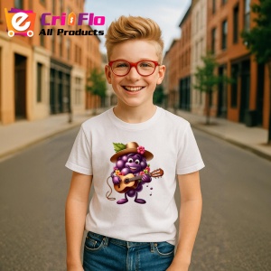 Tricou Strugure amuzant de vara cantaret, Fructe, Copii | Dama - Img 5