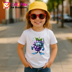 Tricou Strugure amuzant de vara scafandru, Fructe, Copii | Dama - Img 4