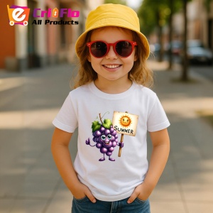 Tricou Strugure amuzant de vara summer, Fructe, Copii | Dama - Img 4