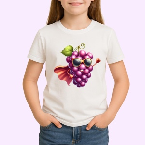 Tricou Strugure amuzant de vara super erou, Fructe, Copii | Dama