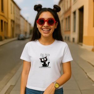 Tricou Sunt bine totul Foarte bine pisica - Copii | Dama | Barbat - Img 6