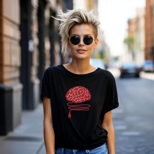 Tricou Sunt destept doar daca ma bagi in priza Negru, Copii | Dama | Barbat - Img 10