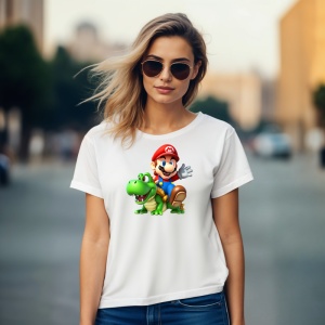 Tricou Super Mario Dragon Winner Tricou Alb - Copii | Dama | Barbat - Img 8