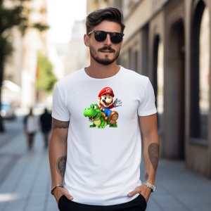 Tricou Super Mario Dragon Winner Tricou Alb - Copii | Dama | Barbat - Img 9