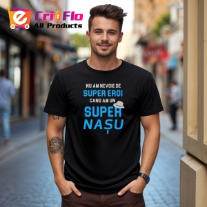 Tricou Super Nasu Albastru, din bumbac 100%, tricou negru, Dama | Barbat