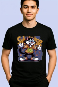 Tricou Sylvester swag cu bluza portocalie Power Cat Copii | Dama | Barbat Barbat - Img 5