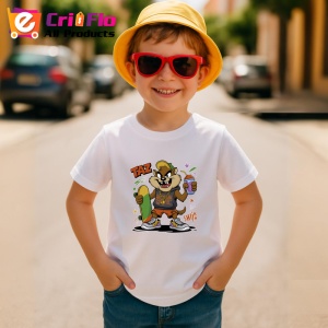 Tricou Taz – City Style cu hanorac portocaliu și skateboard graffiti Copii | Dama | Barbat Barbat - Img 9