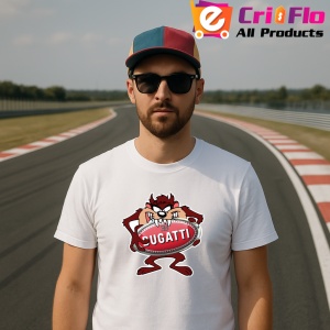 Tricou Tazz Cu Logo Bugatti | Unisex Dama si Barbat - Img 2