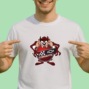 Tricou Tazz Cu Logo Corvette | Unisex Dama si Barbat