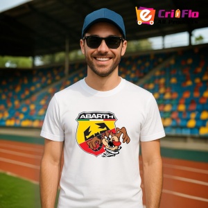 Tricou Tazz Vartej Cu Logo Abarth | Unisex Dama si Barbat - Img 3