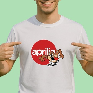 Tricou Tazz Vartej Cu Logo Aprilia 2 | Unisex Dama si Barbat
