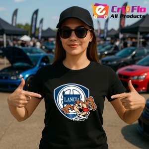 Tricou Tazz Vartej Cu Logo Lancia 2 | Unisex Dama si Barbat - Img 2