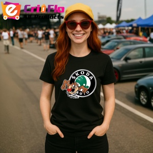 Tricou Tazz Vartej Cu Logo Skoda Auto | Unisex Dama si Barbat - Img 3