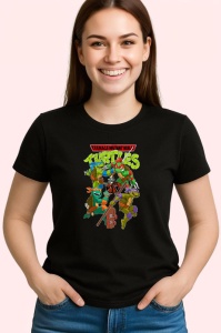 Tricou Testoasele Ninja echipa de broaste ninja care salveaza orasul, Copii | Dama | Barbat , tricou negru - Img 3