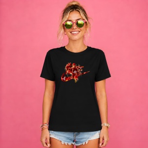 Tricou The Flash Erou Viteza Rosu Logo Urban Paint Splash Design, din bumbac 100%, tricou negru, Copii | Dama | Barbat - Img 2
