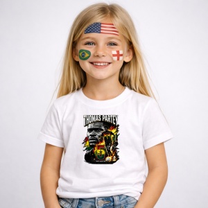 Tricou Thomas Partey Ghana World Cup Fifa 2026, din bumbac 100%, tricou alb, Copii | Dama | Barbat - Img 2