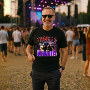 Tricou Three 6 Mafia, muzica Hip-Hop / Trap, Dama | Barbat | Copii, Culoare Negru - Img 9