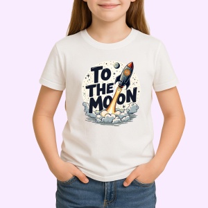Tricou to the moon bitcoin rocket, pana la luna racheta bitcoin, Copii | Dama | Barbat - Img 3