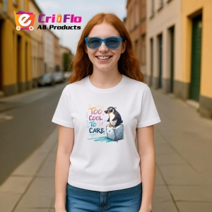 Tricou Too Cool To Care Pinguin Pe Gheata, Copii | Dama | Barbat - Img 13