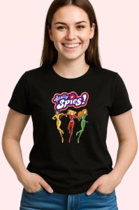 Tricou Totally spies agente secrete adolescente in misiuni periculoase, Copii | Dama | Barbat , tricou negru