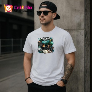 Tricou Traiesc Pentru Derby Suporter Fotbal Amuzant, din bumbac 100% , tricou alb pentru Copii | Dama | Barbat - Img 8