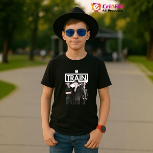 Tricou Train - Band Portrait, muzica Hip-Hop / Trap, Dama | Barbat | Copii, Culoare Negru - Img 6