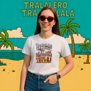 Tricou Tralalero VS Tung Tung Tung Sahur ** Tralalero Tralala Copii | Dama | Barbat - Img 11