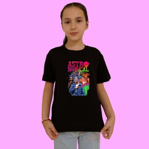 Tricou Travis Scott Astronomical Gang, muzica POP, Dama | Barbat | Copii, Culoare Negru - Img 2