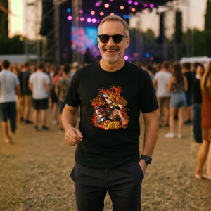 Tricou Travis Scott - Cactus Jack Flames, muzica Alternative / Electropop / Rap Rock, Dama | Barbat | Copii, Culoare Negru - Img 9