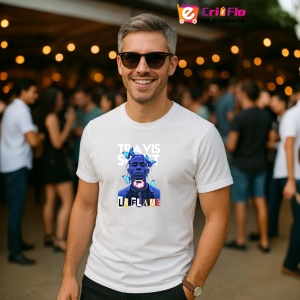 Tricou Travis Scott - La Flame si fluturi albastrii, muzica Hip-Hop / Emo Rap, Dama | Barbat | Copii - Img 4
