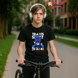 Tricou Travis Scott - La Flame si fluturi albastrii, muzica Hip-Hop / Emo Rap, Dama | Barbat | Copii, Culoare Negru - Img 10