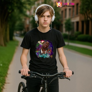 Tricou Travis Scott - Univers neon, muzica POP, Dama | Barbat | Copii, Culoare Negru - Img 10