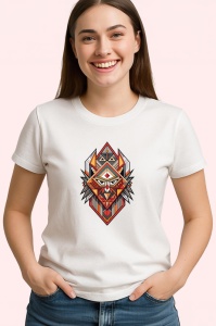 Tricou Tribal Rosu Portocaliu, Copii | Dama | Barbat - Img 4