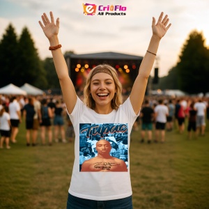 Tricou Tupac calm orange background, muzica POP, Dama | Barbat | Copii - Img 10