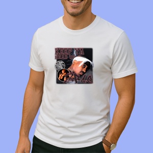 Tricou Tupac Keep Ya Head Up, muzica Not Applicable, Dama | Barbat | Copii - Img 2