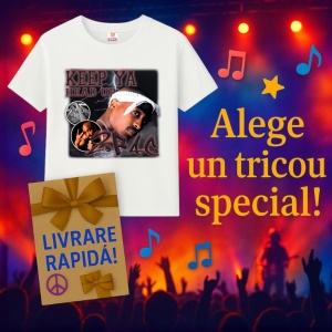 Tricou Tupac Keep Ya Head Up, muzica Not Applicable, Dama | Barbat | Copii - Img 15