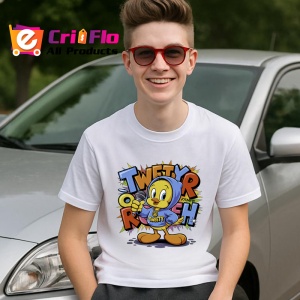 Tricou Tweety tweet rush cu hanorac albastru si sneakers Copii | Dama | Barbat Barbat - Img 9
