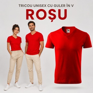 Tricou Unisex Damă și Bărbat Malfini 102, Guler în V, 100% Bumbac, 160 g/m², XS–3XL - Img 19