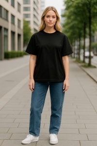 Tricou unisex oversize damă Malfini Stage 812, model larg și lejer, 100% bumbac - Img 33