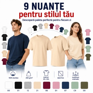 Tricou unisex oversize damă și bărbat Malfini Stage 812, model larg și lejer, 100% bumbac