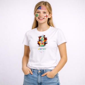 Tricou United World Cup Fifa 2026, din bumbac 100%, tricou alb, Copii | Dama | Barbat - Img 3