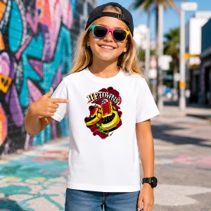 Tricou Uptowns Ghete Galbene Rosii Urban Culture Street Art, din bumbac 100% Copii | Dama | Barbat - Img 4