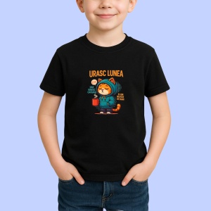 Tricou Urasc Lunea si am nevoie de bani Negru, Copii | Dama | Barbat