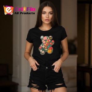 Tricou Urs compus din flori, Copii | Dama | Barbat , tricou negru - Img 8