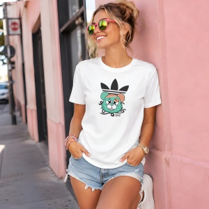 Tricou Ursulet Turcoaz Stil Underground Graffiti Urban Art 1949, din bumbac 100% Copii | Dama | Barbat - Img 6
