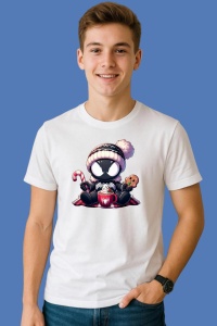 Tricou Venom Christmas Cu Cana Si Biscuit, din bumbac 100%, tricou alb, Copii | Dama | Barbat - Img 2