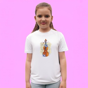 Tricou Vioara Cu Note Muzicale Vintage, Copii | Dama | Barbat - Img 3