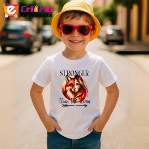 Tricou Vulpe si femeie cu par rosu mesaj inspirational stronger than the storm Copii | Dama | Barbat Barbat - Img 14