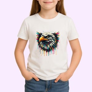 Tricou Vultur colorat putere si libertate in arta urbana Copii | Dama | Barbat - Img 3